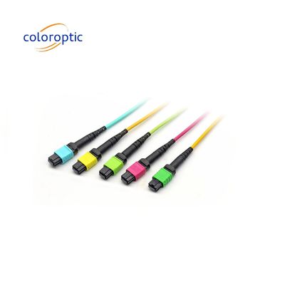 MTPO MTP Patch Cord APC Vrouwelijke tot vrouwelijke stamvezeloptische patch cord