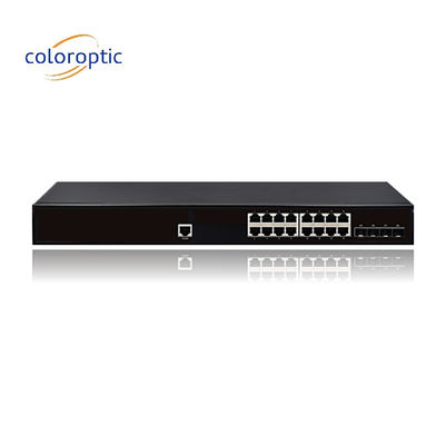 IEEE802.3 Layer 2 POE Switch 16 4GE SFP-poorten 10/100/1000M 1 Console Auto MDI/MDIX