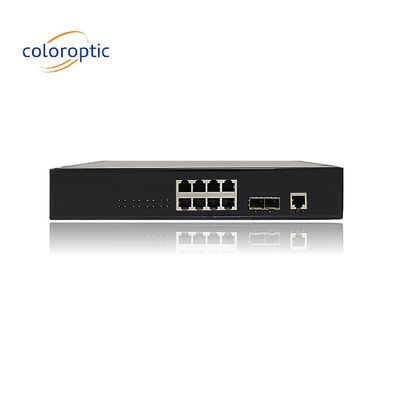 Efficiënte Poe-schakelaars 8 poort 10/100/1000M 2*GE SFP Ethernet Uplink 140W