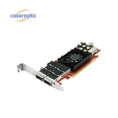 PCIe X16 100G QSFP28 Ethernet Smart Card Dual Ports Xilinx Ultrascale+ 16nm gebaseerd