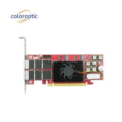 PCIe X16 100G QSFP28 Ethernet Smart Card Dual Ports Xilinx Ultrascale+ 16nm gebaseerd