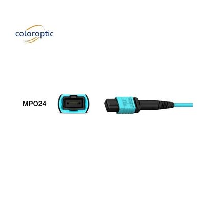 12 Core MPO Patch Cord Fiber Mode OM3 G652D Duurzaamheid meer dan 1000 keer