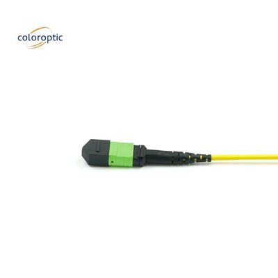 1m Multi Fiber Push On MPO Patch Cord met PVC Jacket Aqua Color