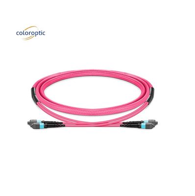 1m Multi Fiber Push On MPO Patch Cord met PVC Jacket Aqua Color