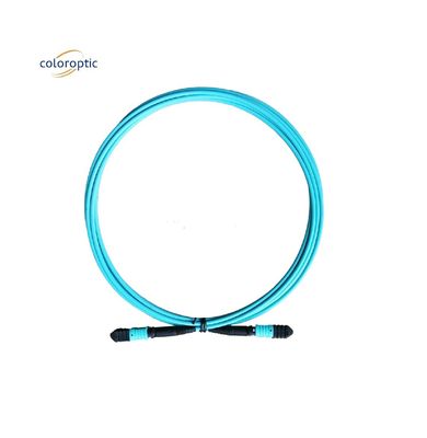 Fibre Grade G652D MPO Patch Cord met Aqua Jacket PC Connector Polijsten