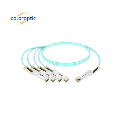 Aluminiumlegering AOC DAC-kabel 40G QSFP+ tot 4 x10G SFP+ voor Ethernet-links