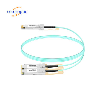 3m AOC DAC kabel 10Gbps 800G OSFP tot 2*400G QSFP112 verbindingen