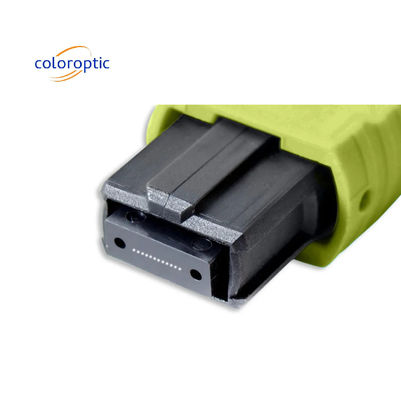 Multi-vezel MPO Patch Cord PVC Jacket 12 Core OM5 Vrouwelijke tot Vrouwelijke Connector PC Polijsten