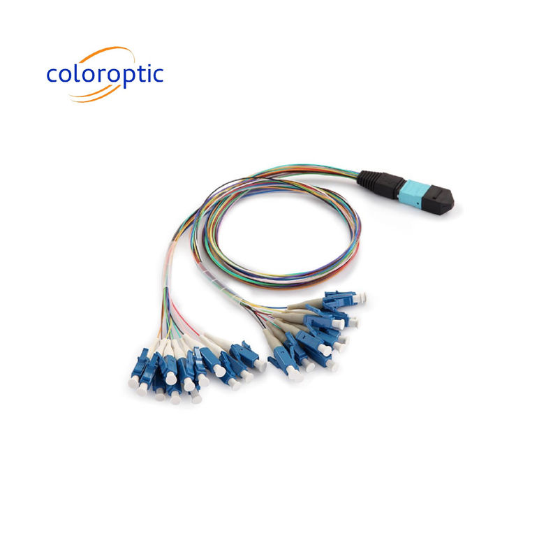 Simplex / Duplex MTP patch cord Hydra kabel OM3 / OM4 Mpo 24 connector
