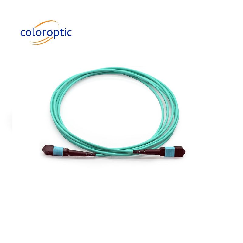 MTP MTP Vrouwelijke tot vrouwelijke glasvezel patch cord OM3 100 / 400G PVC / LSZH