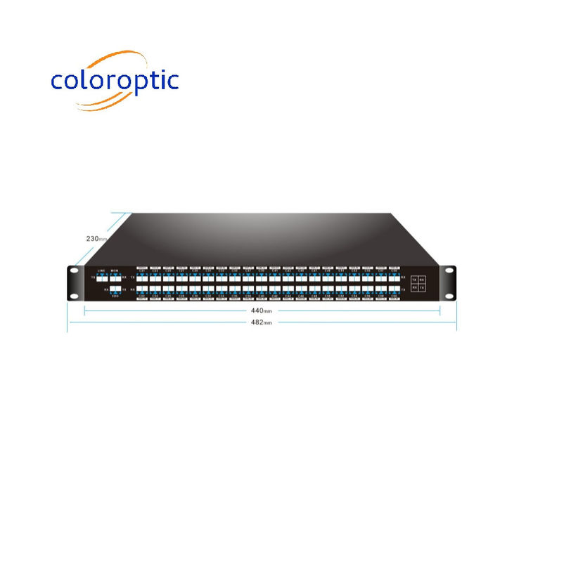Dual Fiber WDM 40CH C21-C60 Passieve Dwdm Mux Demux Met 1310nm Port