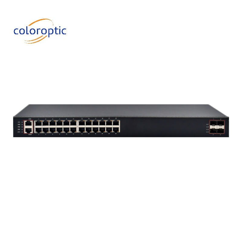 High Performance Layer 3 Core Network Switch met 24 poorten 4*10G SFP+ poorten