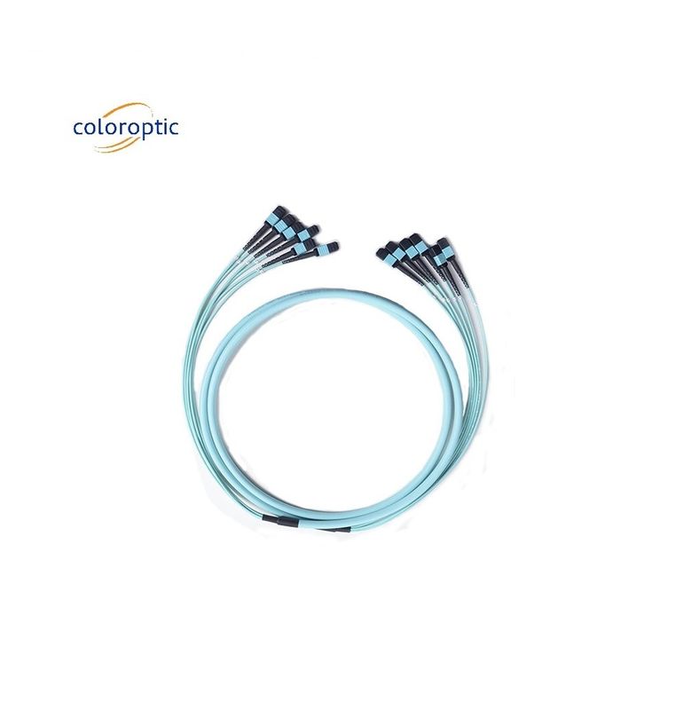 12 Core MPO Patch Cord Fiber Mode OM3 G652D Duurzaamheid meer dan 1000 keer